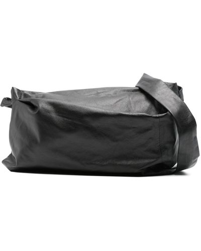 discord Yohji Yamamoto Pebbled Leather Shoulder Bag - Black