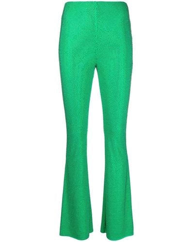 Cult Gaia Remany Embellished Flared Trousers - Green