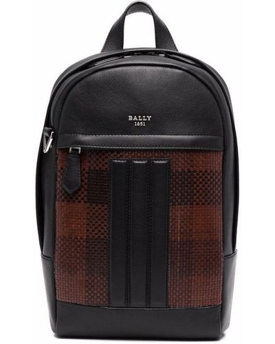Bally Logo-plaque Leather Backpack - Black