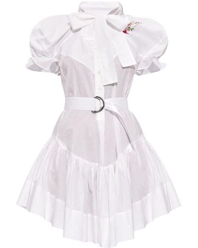 Vivienne Westwood Mini-jurk Met Geborduurde Bloemen - Wit