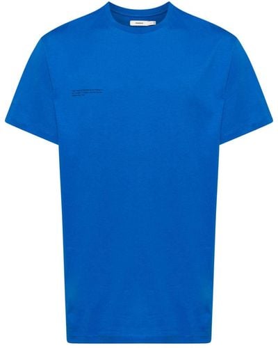 PANGAIA Logo-print Organic-cotton T-shirt - Blue