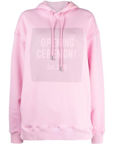 Opening Ceremony Hoodie à logo imprimé - Rose