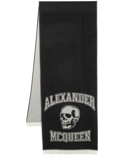 Alexander McQueen ロゴ スカーフ - ブラック