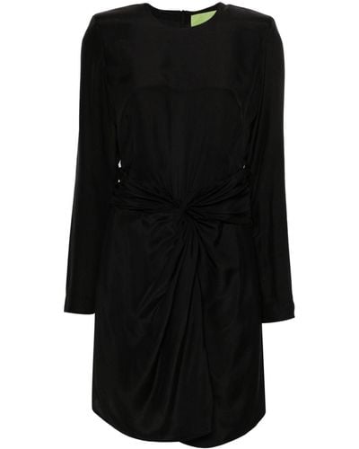 GAUGE81 Izu Knot-detailed Silk Dress - Black