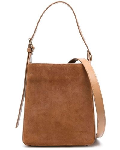 A.P.C. Small Virginie Leather Tote Bag - Brown