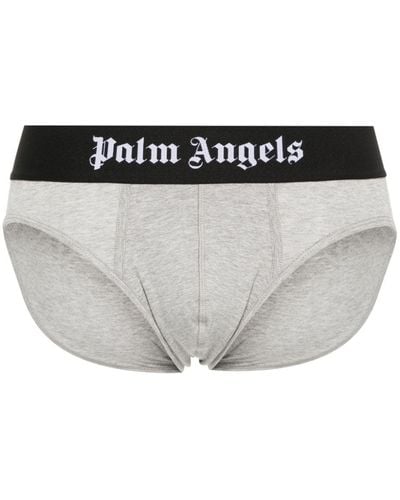 Palm Angels GG Logo-waistband Briefs (pack Of Two) - White
