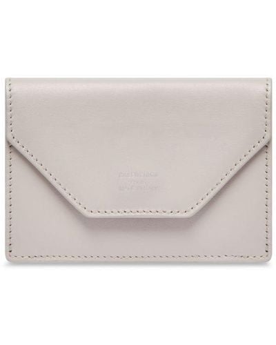 Balenciaga Logo-print Calf-leather Wallet - White
