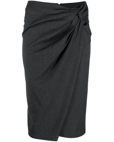 Pinko Falda de tubo fruncida - Negro