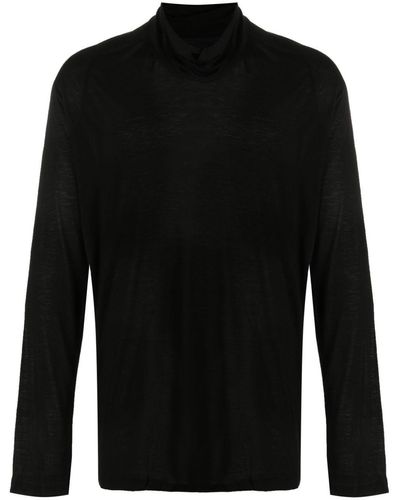 Julius High-neck Long-sleeve Sweater - Black