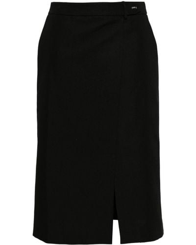 Juun.J High-waisted Straight Midi Skirt - Black