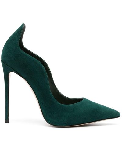 Le Silla Ivy 120mm Suede Court Shoes - Green
