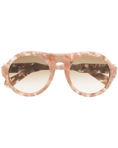 Chloé Pilotenbrille mit Schildpattoptik - Pink
