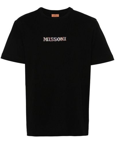 Missoni T-Shirt mit Logo-Stickerei - Schwarz