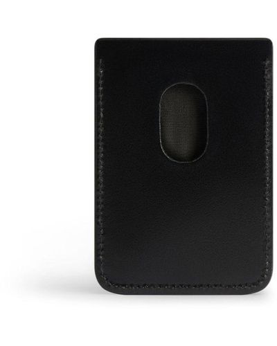 Balenciaga Cash Magnet Leather Cardholder - Black