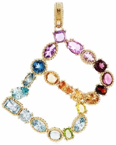 Dolce & Gabbana Rainbow Alphabet B マルチストーン ペンダント 18kイエローゴールド - メタリック