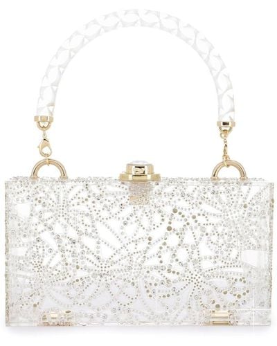 Sophia Webster Cleo Crystal-embellished Clutch Bag - White