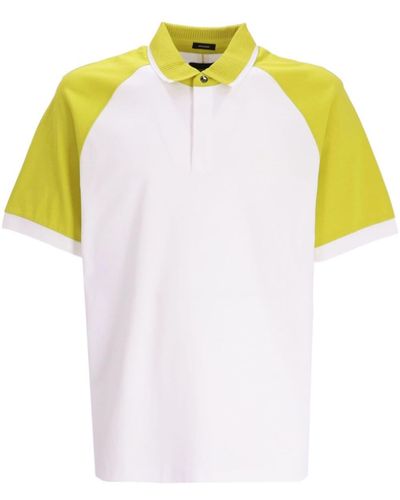 BOSS Colour-block Cotton Polo Shirt - Yellow