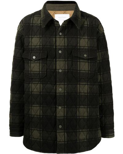 READYMADE Checked Padded Wool Jacket - Green