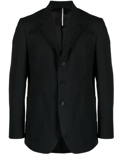 Low Brand Single-breasted notched-lapels blazer - Negro