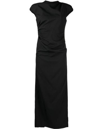 Rachel Gilbert Willa Gathered-detail Maxi Dress - Black