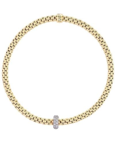 Fope 18kt Gold Diamond Flexible Bracelet - Metallic