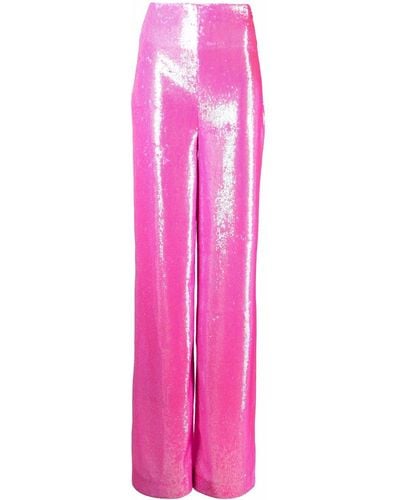 Philipp Plein Wide-leg Embellished Trousers - Pink