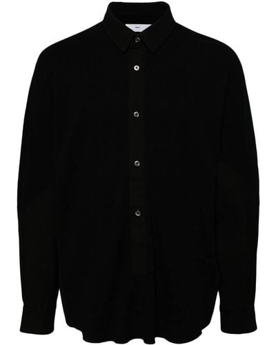 Toga Pointed-collar Cotton Shirt - Black