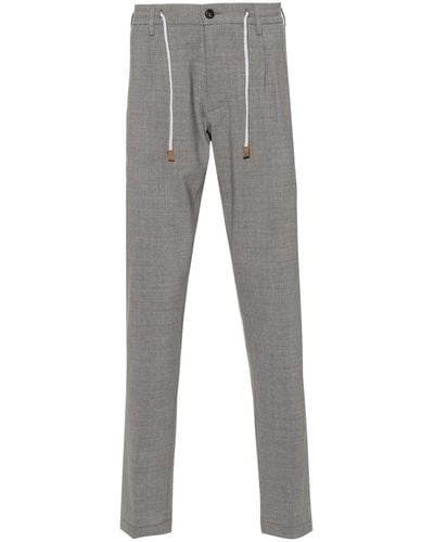 Eleventy Pressed-crease Trousers - Grey