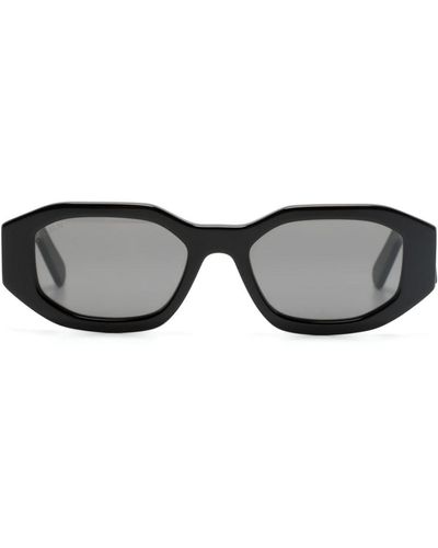 Lgr Khartoum Geometric-frame Sunglasses - Black
