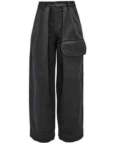 JW Anderson Organic Cotton Loose Fit Trousers - Blue