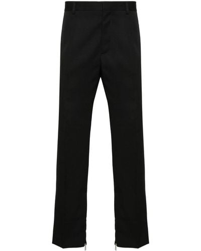 Off-White c/o Virgil Abloh Logo-embroidered Slim-fit Pants - Black