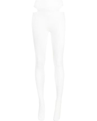 Dion Lee Cut-out Mesh Tights - White