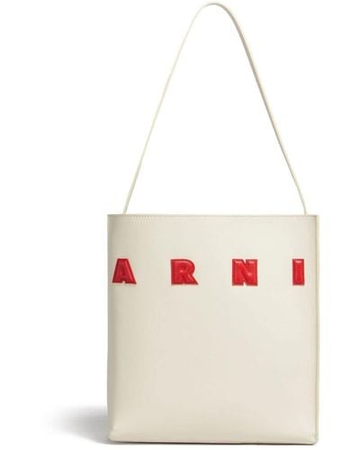 Marni Museo Logo-patch Bag - White