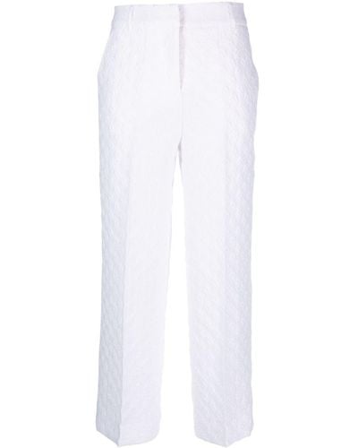 Cecilie Bahnsen Jaylee Cropped Straight-leg Trousers - White