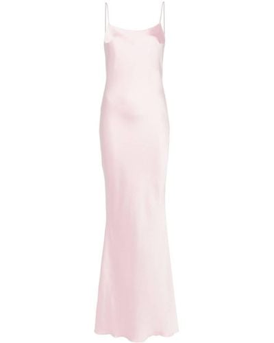 ANDAMANE Satin Maxi Slip Dress - Pink