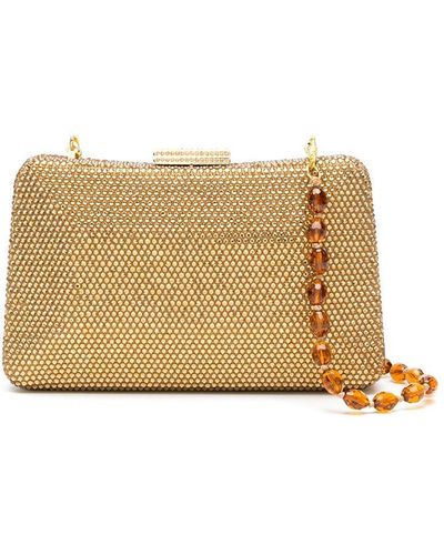 Serpui Clutch Mirela con cristalli - Metallizzato