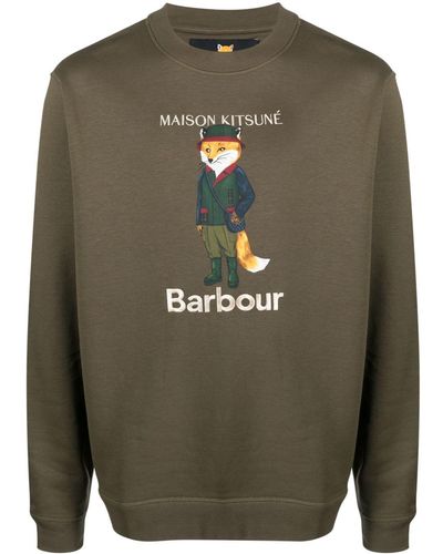 Barbour X Maison Kitsuné 'beaufort Fox' スウェットシャツ - グレー