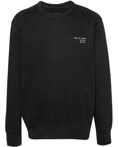 Rag & Bone Sweatshirt mit Logo-Print - Schwarz