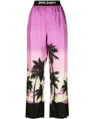 Palm Angels Pantalones de pijama Sunset - Rosa