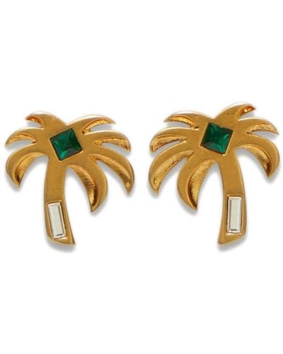 Palm Angels Pendientes Palm con gemas - Metálico