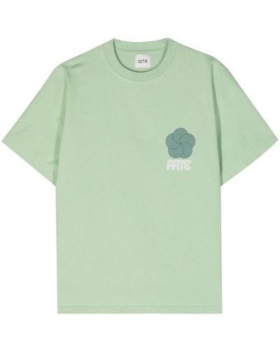 Arte' Teo Logo-print Cotton T-shirt - Green