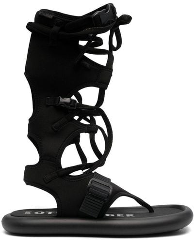 Camper X Ottolinger Tie-fastening Strap Sandals - Black
