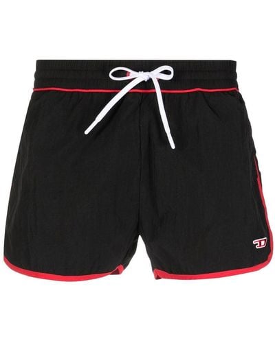 DIESEL Drawstring-waistband Swim Shorts - Black