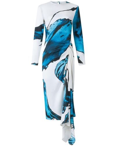 Silvia Tcherassi Ananya Abstract-print Midi Dress - Blue