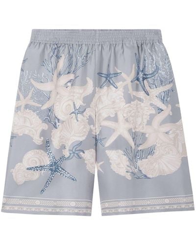 Versace Shorts mit Barocco Sea-Print - Blau