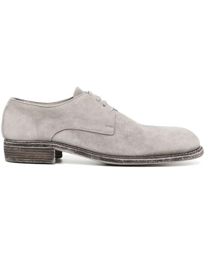 Guidi Lace-up Suede Derby Shoes - Gray