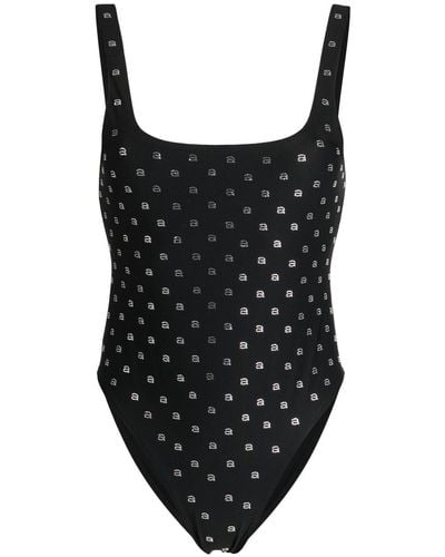 Alexander Wang Hotfix One Piece Swimsuit - Black