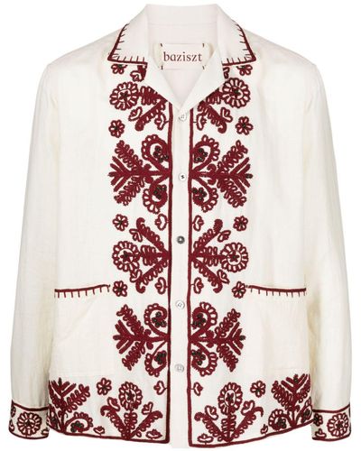 BAZISZT Fouger Embroidered-detailed Shirt