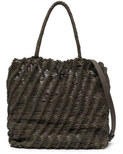 Officine Creative Susan 02 Spiral Woven Tote Bag - Black