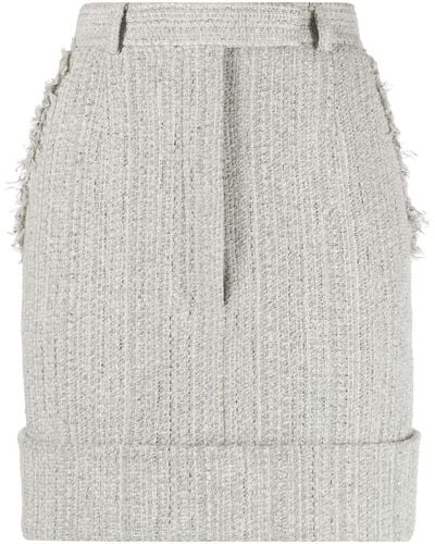 Thom Browne Tweed Mini Skirt - Gray